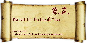 Morelli Polixéna névjegykártya